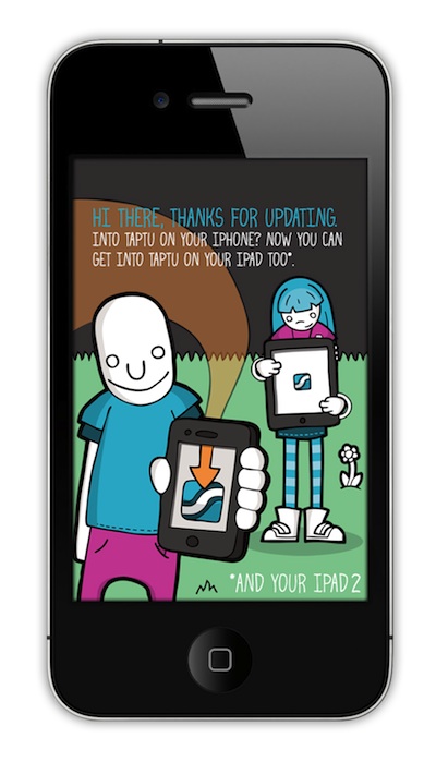Taptu iPhone update illustration