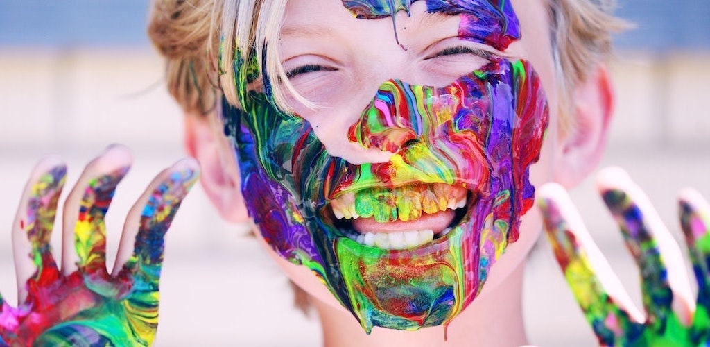 boy with painted face