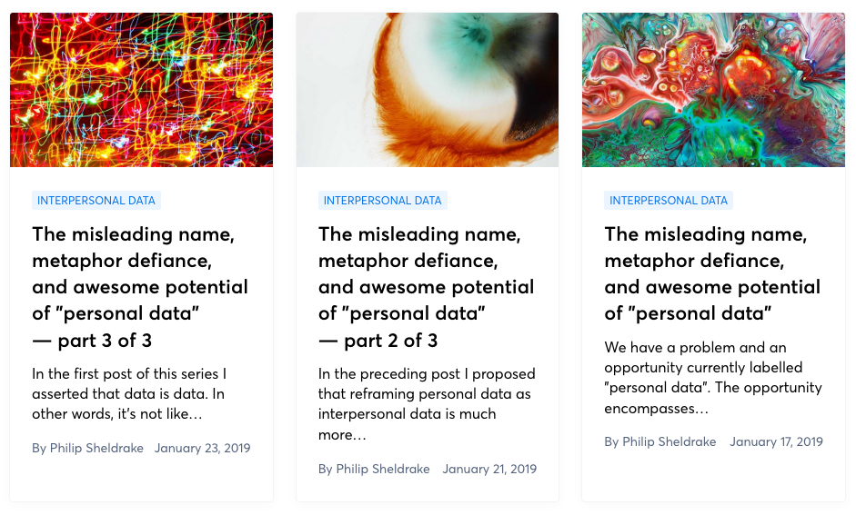 interpersonal data blog post series