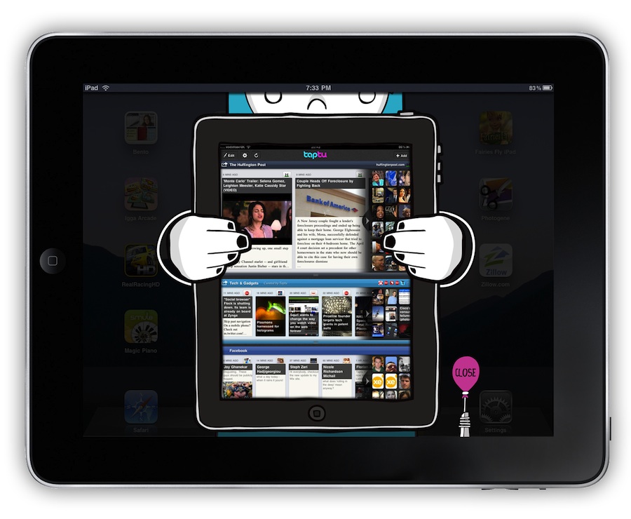 Taptu iPad demo illustration