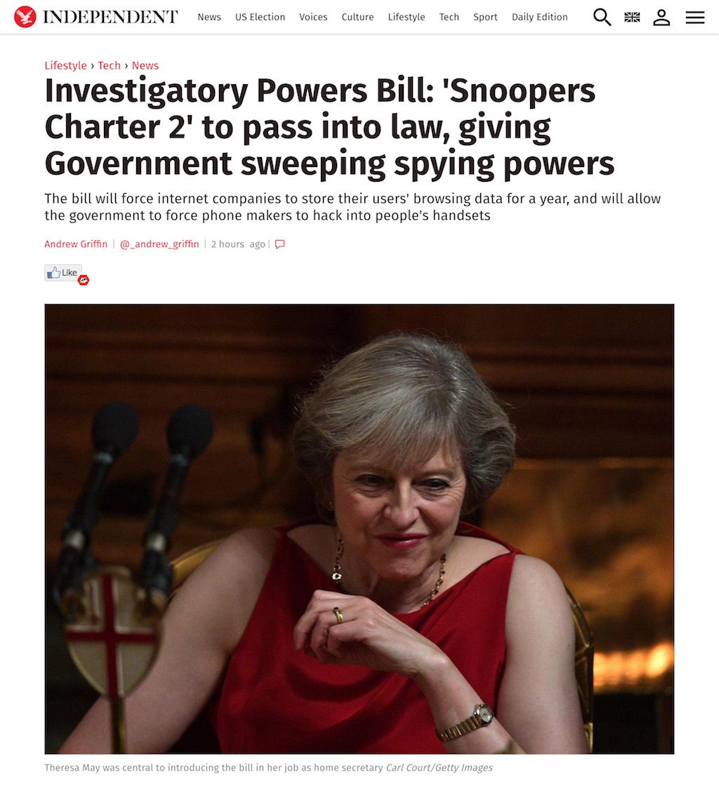 snoopers charter article in the Indendent